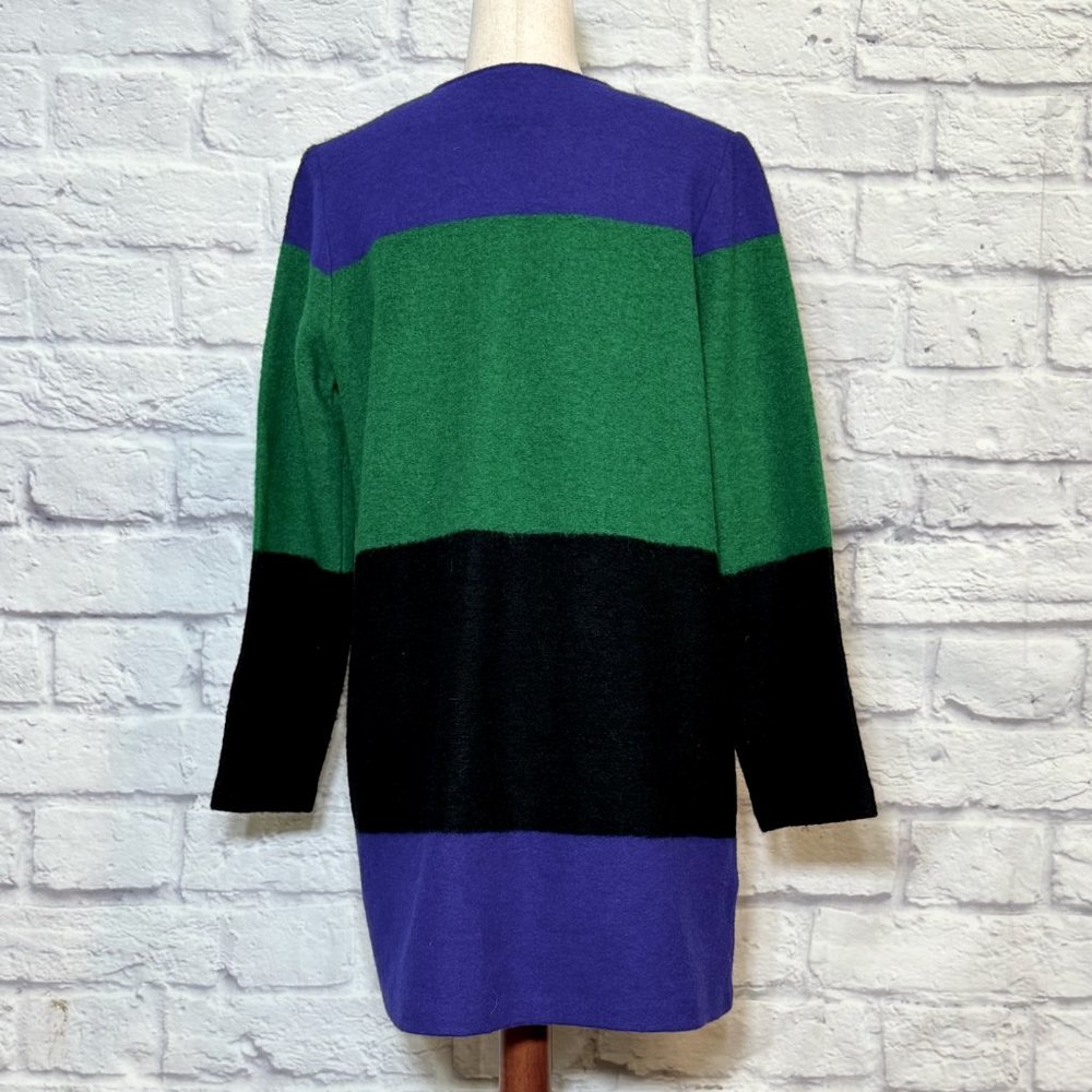 Max Studio Block Print Knee-Length Coat - image 2